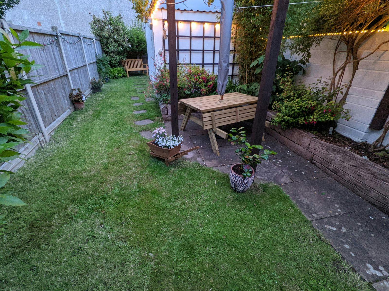 New garden benches and lights